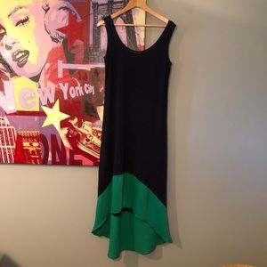 Tommy Hilfiger Hi-Lo Navy & Green Dress